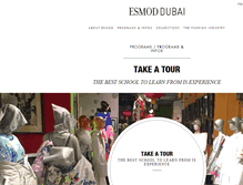 Tablet Screenshot of esmod-dubai.com